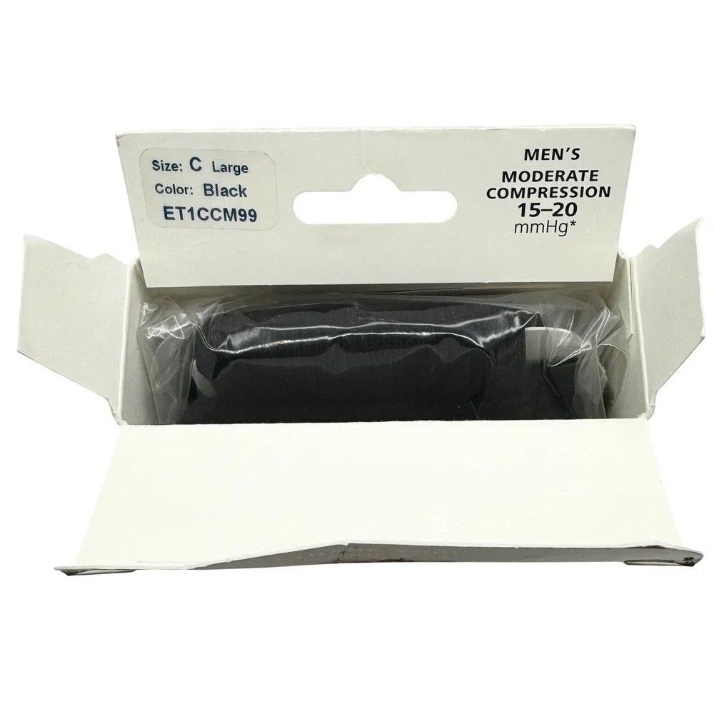 Sigvaris Men's Compression Trouser Socks 15-20 mmHg Black Size C Large New